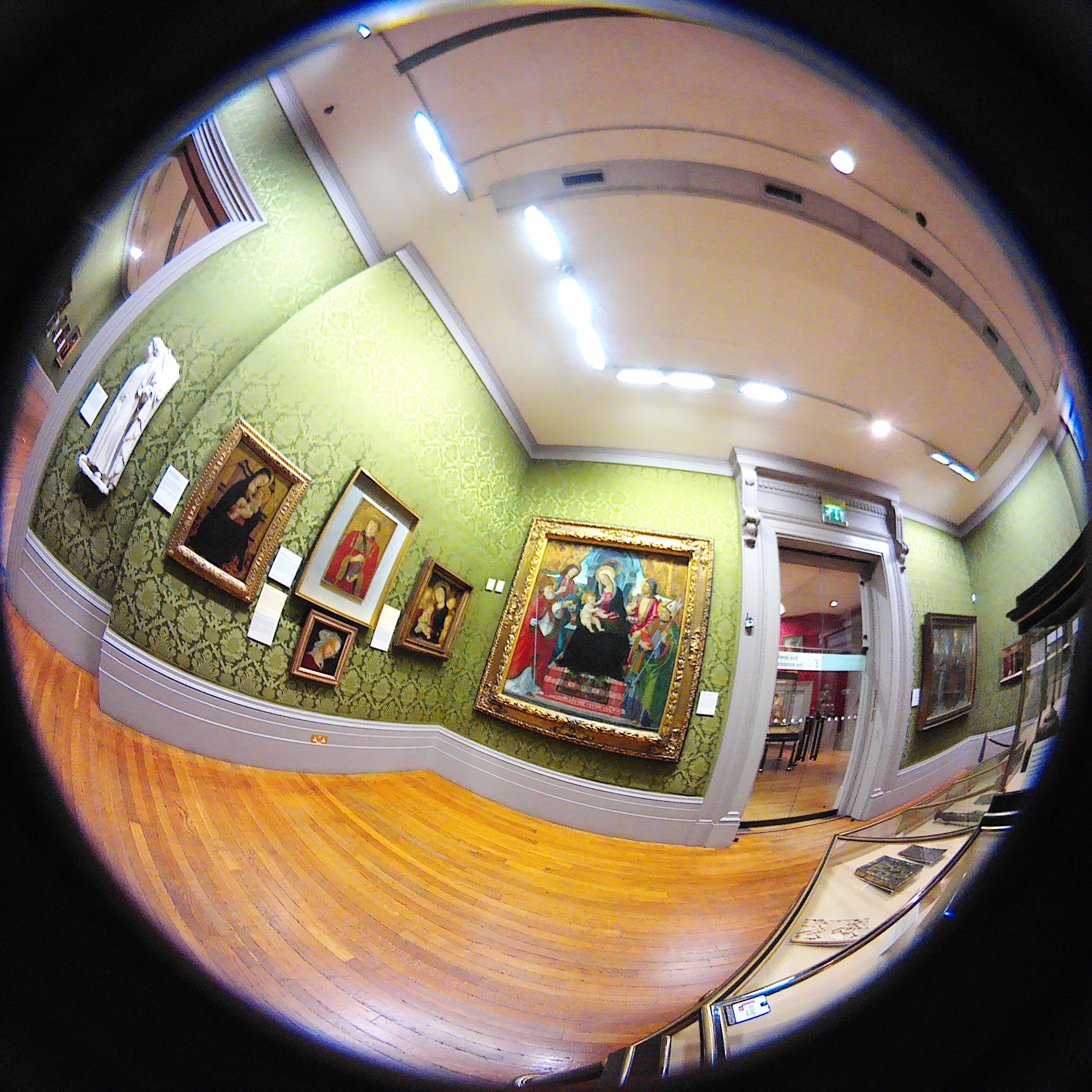Art gallery interior — fisheye lens